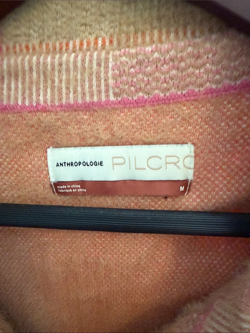 Pilcro Pink & Tan Plaid Long Shacket